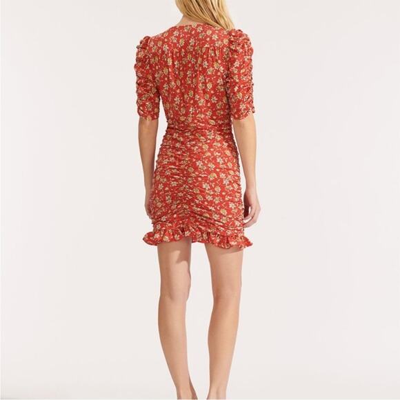 Veronica Beard Red Floral Josephine Dress - Picture 2 of 8